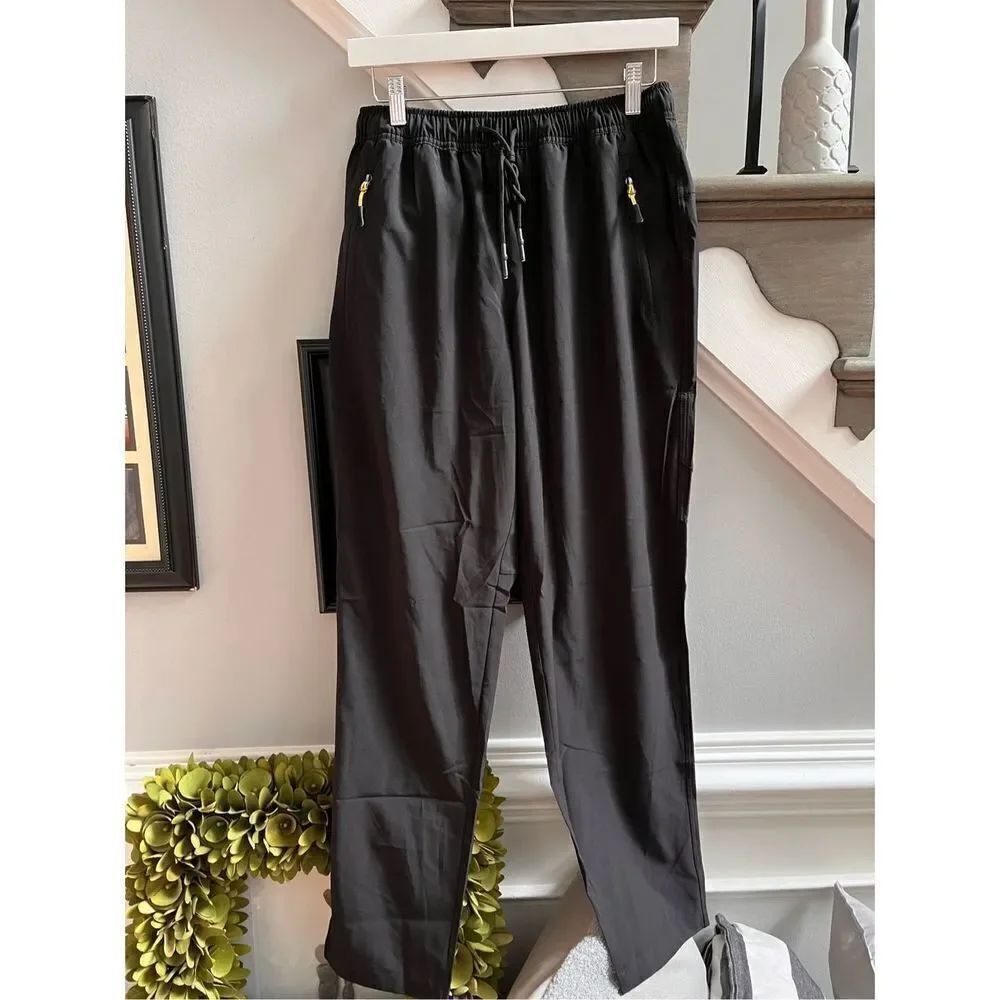 Travels Together With You Black Track Pants sz 30 NWT